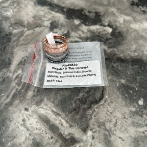 Singular In This Universe Rose Gold & Silver Ring